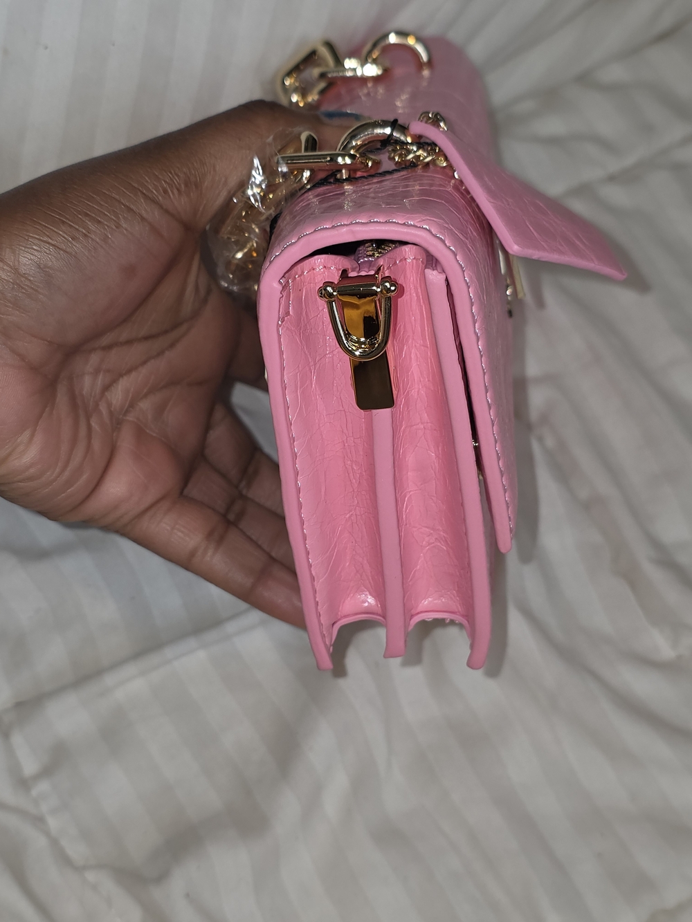 Pink Chain-Handle Bag - Picture 3 of 5